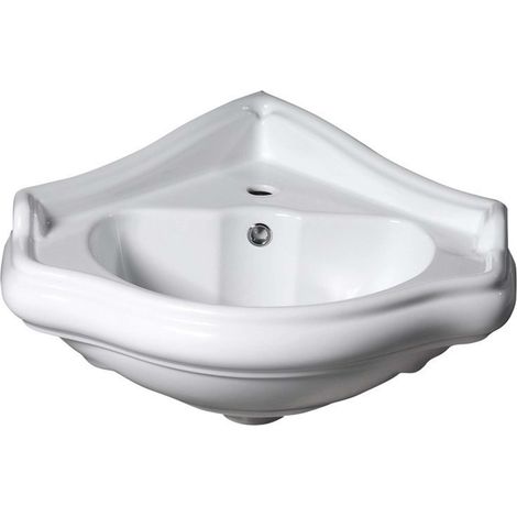 Sapho Kerasan Retro - Lavabo de esquina 58x58 cm, blanco 103201 (1/4)