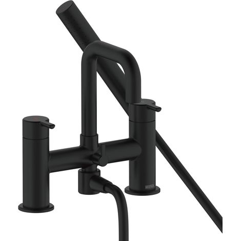 Bristan Altum Bath Shower Mixer Tap Pillar Mounted - Black (1/5)
