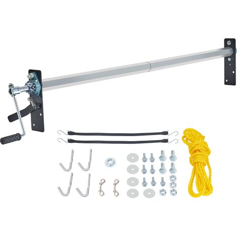 VEVOR Kit Rullo per Telone a Manovella da Camper Camion, Larghezza 1,6-2,6 m, Lega di Alluminio, Rullo per Telone per Autocarro con Cassone Ribaltabile Manuale, Manico Avvolto in Spugna per Rimorchi
