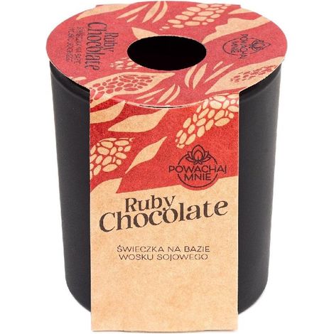 Vela de soja negra con chocolate rubí "Huele mi"