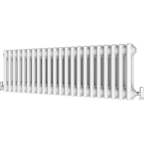 Biubiubath 300x1010mm Traditional Cast Iron Style Radiator Horizontal 2 Column White (1/3)