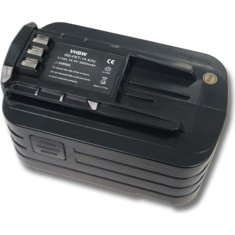 vhbw 1x Batterie compatible avec Festo / Festool DRC18 Cordless Drill/Driver, FLC Uni LED Flashlight outil électrique (3000 mAh, Li-ion, 14,4 V)