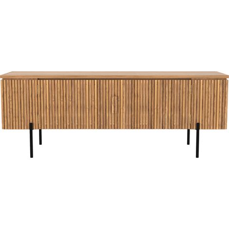 Mueble TV madera teca 2 puertas - Gordes (1/4)