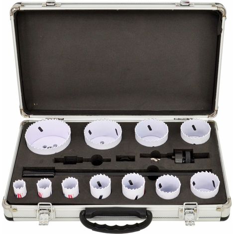 SET DI SEGHE A TAZZA BIMETALLICHE AWTOOLS IN VALIGETTA 15 PEZZI 19-76 mm LINEA NERA