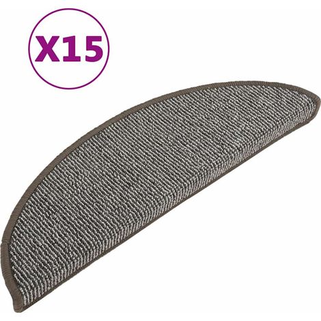 Maison Exclusive - Stufenmatten 15 Stk. 56x17x3 cm Grau Halbrund (1/5)