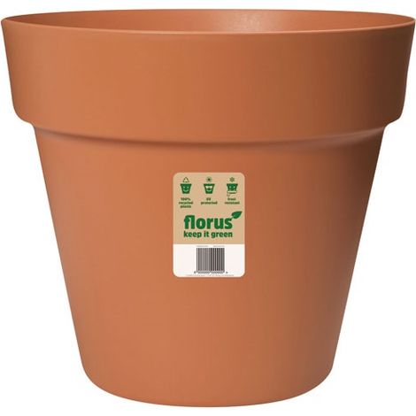 Pot en terre cuite 40 cm – Fabrication robuste – Excellente porosité pour drainage – Design classique Paris – Florus