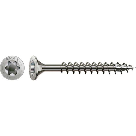SPAX 1197000600803 Vis à bois 6 mm 80 mm T-STAR plus acier inoxydable A2 100 pc(s)