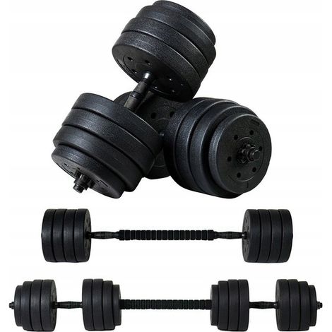 MANUBRI REGOLABILI 40 KG, SET DI 2 MANUBRI DA 20 KG CON FUNZIONE BILANCIERE