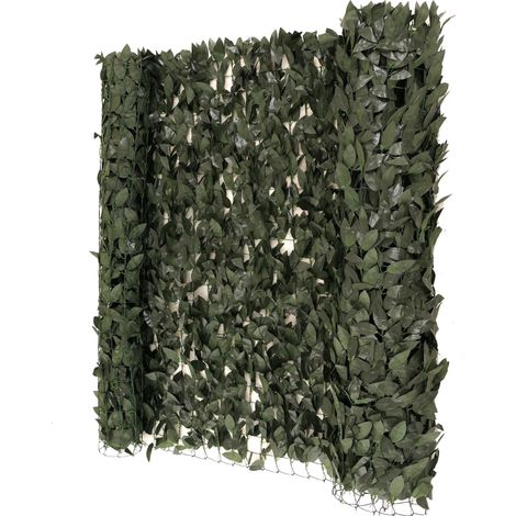 Mampara de privacidad para balcones seto cortavientos protección contra el viento para vallas de terrazas 300 x 150 cm verde oscuro 040009118 (1/5)