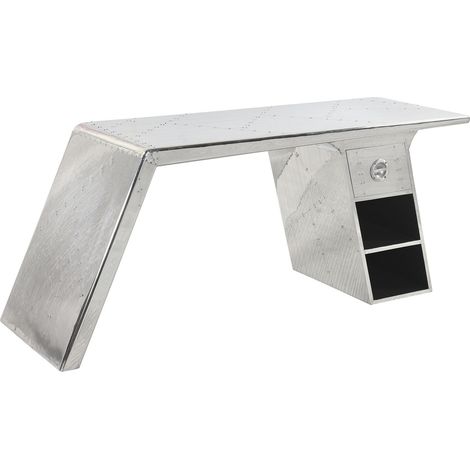 Bureau droit industriel bois et aluminium Fly (1/5)