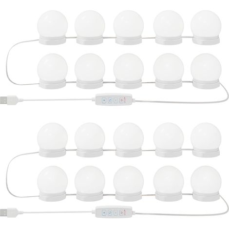 Maison Exclusive - Luces Espejo 2 pcs 4.5 x 4.5 x 4.8 cm Plástico