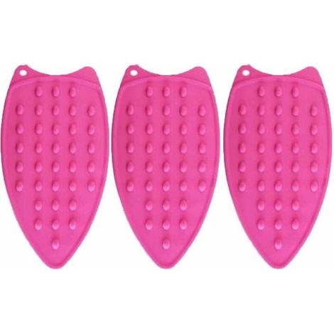 3PCS-Tapis de repassage, tapis de repassage en silicone, tapis de repassage à picots en relief pour éviter les brûlures (rouge rose) (1/5)
