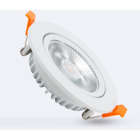 Spot Downlight LED 10W Rond COB CRI90 Slim Coupe Ø 90 mm No Flicker 4000K Blanc neutre