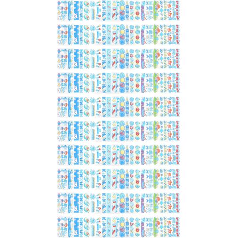 Lot de 10 rubans adhésifs PET à motifs mignons, autocollants décoratifs pour calendrier, type 3, bandes longues, style cartoon, petit format. (1/5)