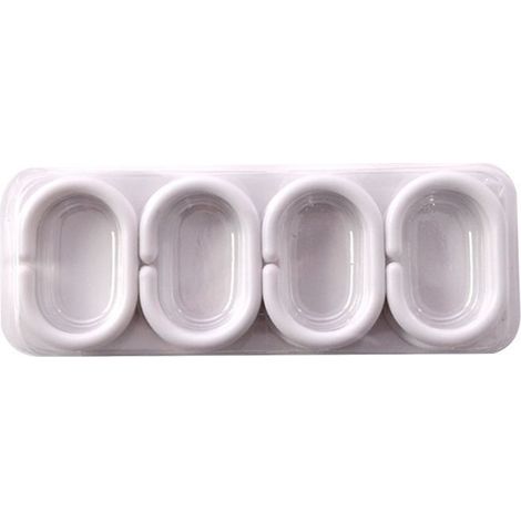 12pcs Anneaux de Rideau de Douche en Plastique en Forme de C Crochets de Rideau pour Rideau de Porte, Rideau de fenêtre (1/5)