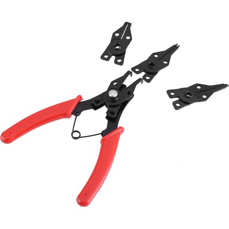 4-in-1 Multifunktions-Sicherungsringzangen-Set, Handwerkzeug für Sicherungsclips (Rot) (1/5)