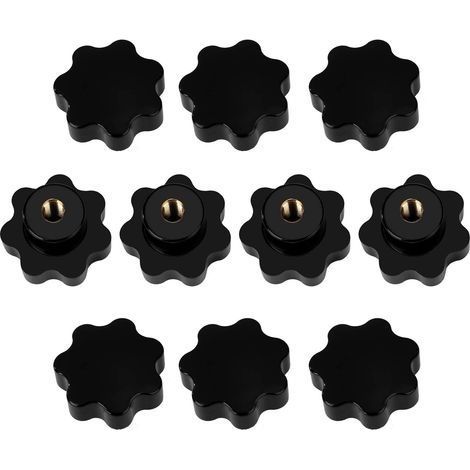 Bouton de Serrage M8 Tête étoilée Poignée Filetage Femelle en Bakélite pour Machine Outil Meuble Armoire 10 Pièces (1/5)