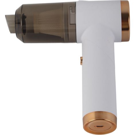 Mini Aspirateur Baladeur Sans Fil 9000PA Puissant Aspiration pour Voiture Batterie USB Blanc (1/5)