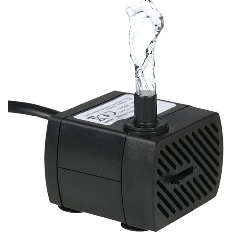 Bomba sumergible de 280 l/h, 4 W, 220–240 V CA, con boquilla y cable de 1,5 m. (1/5)