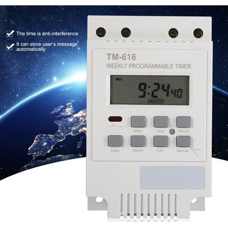 12V Digitaler, langlebiger, programmierbarer Smart-Control-Schalter mit Zeitschaltuhr (Weiß) (1/5)