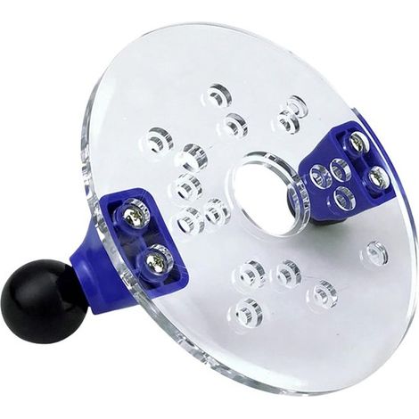 Base per router trasparente - Montaggio semplice, doppie maniglie, guida fissa (1/2)