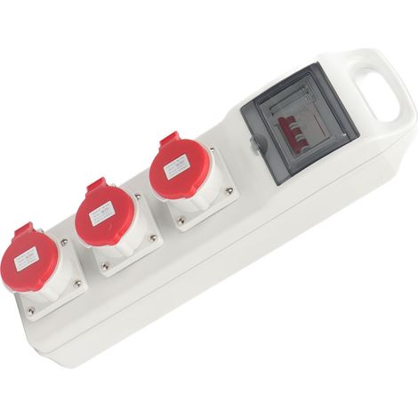Distributeur d'alimentation portable/distributeur mural 3 prises CEE 5 broches 220-380 V/240-415 V CA, fiche étanche industrielle 16 A (1/5)