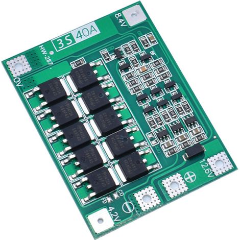 APEX Quatre cartes de protection PCB 3S 40A pour batteries au lithium 18650  BMS PCB de chargeur de batterie lithium-ion (11,1 V, 12 V, 12,6 V). (1/5)