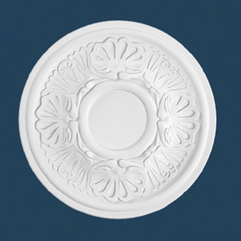 PROVISTON Stuckrosette 280 mm Durchmesser Rosette Polystyrol Deckenrosette Weiß (1/4)