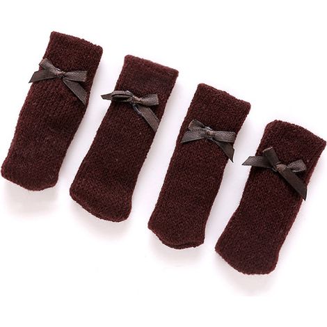 Protège Pieds Tricotés Pour Meubles - Housse En Coton Doux Pour Chaises Et Tables - Protection Sol Anti-Rayures - Lot De 4 Pièces (1/2)
