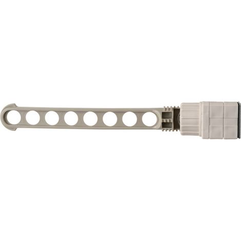 Étendoir à vêtements portable en plastique gris, multifonctionnel, à 8 trous, peu encombrant, à fixer sur un cadre de fenêtre (1/5)