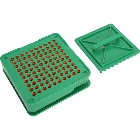 Plaque de remplissage de capsules de taille 00 à 100 trous, haute précision, auto-remplissage de poudre pour capsules vides, verte (1/5)