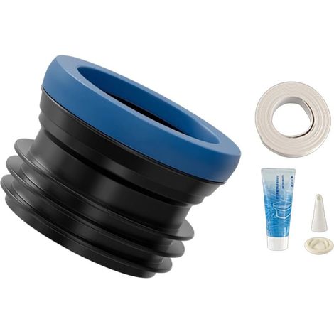 Compact ABS toilet seal with easy-to-use, flexible tool for toilets – Easy installation for home use – Universal sealing rings (1/5)