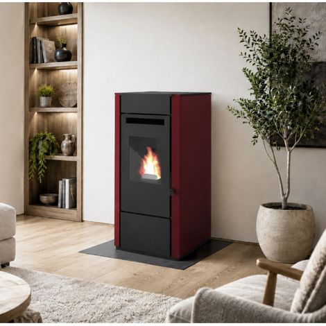 Poêle à granulés - PUNTO FUOCO Elsa 8 kW Rouge (1/5)