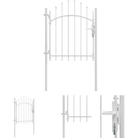 Gartentor Stahl - vidaXL Gartentor Woerden Stahl 1x1,25 m Weiß - Gartentor 1x1.75 m (1/5)