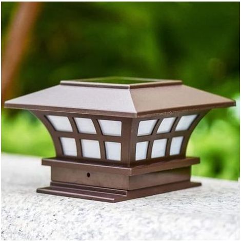 Poteau Solaire Cap Lumière Moderne Borne Colonne Lampe Éclairage Extérieur ABS Extérieur Pilier Lampe Étanche IP65 Stigmate Lu[349] (1/4)
