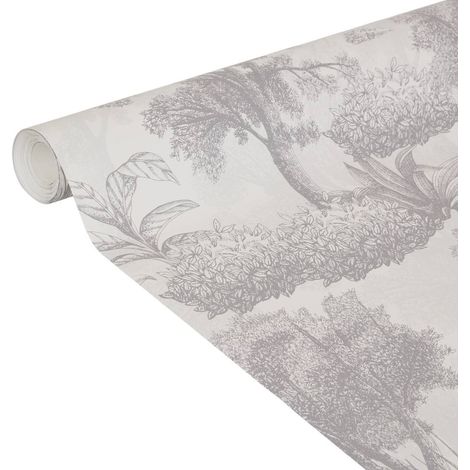 Papel pintado no tejido y preencolado Melina, 53 x 1000 cm, gris - Atmosphera créateur d'intérieur (1/2)