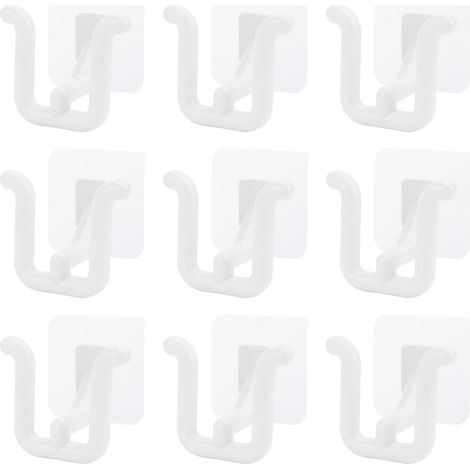 Zapatero de pared - 9 ganchos para zapatos - PP autoadhesivo - Ahorra espacio - Zapatero de pared para baño, cocina, puerta de armario