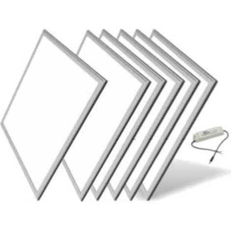 LED-Panel 60x60 Slim 48W ALU (6er Pack) - Weiß Froid 6000k - 8000k (1/5)