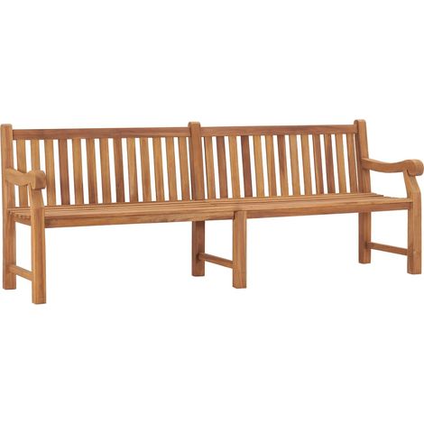 Gartenbank 228 cm Massivholz Teak