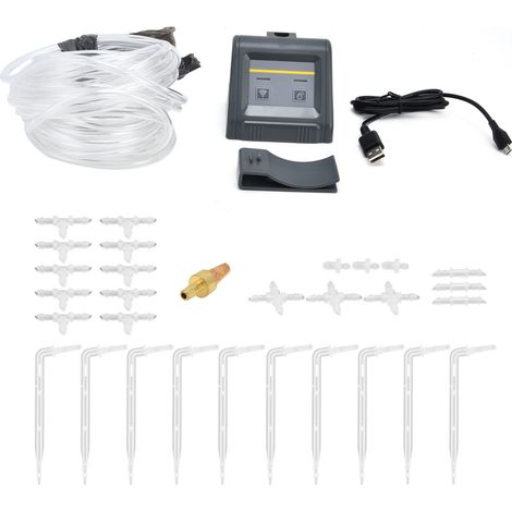 Kit d'irrigation goutte à goutte avec programmateur d'arrosage intelligent et connexion Wi-Fi, modes automatique et manuel. (1/5)