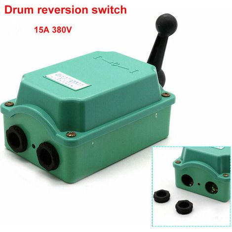 Inverseur De Moteur À Tambour - IP65 Étanche - 15 A - Marche/Arrêt/Inverse - Pour Moteurs Monophasés - 1 Pièce (1/2)