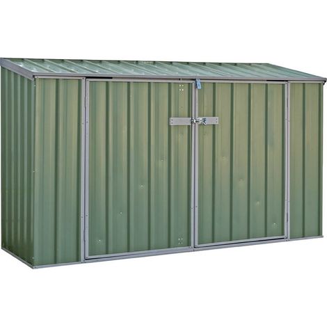 Absco 2.26 x 0.78 m Pale Eucalyptus Bike Store - Metal - L78 x W226 x H131 cm - Green