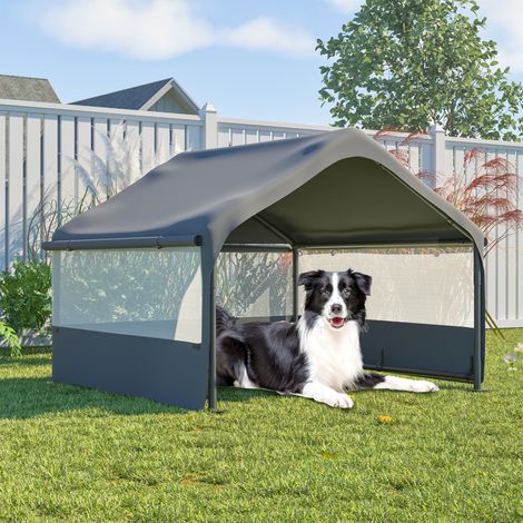 Niche 127 x 120.7 x 94 cm – Maison pour chien avec parois latérales enroulables, toile Oxford imperméable, pour chien, chat, lapin et volaille (1/5)