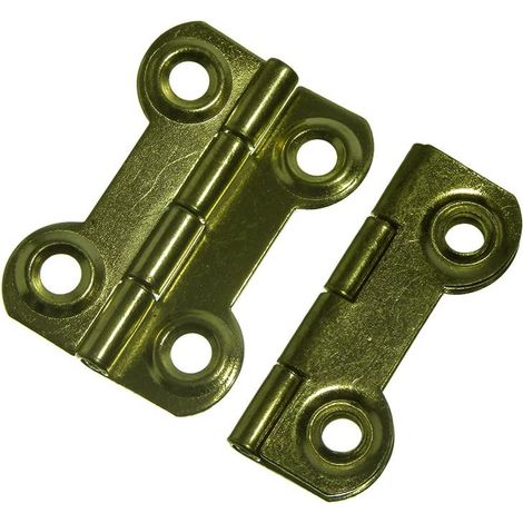 Lot de 4 charnières papillon plaquées laiton 38 mm x 28 mm (1/2)