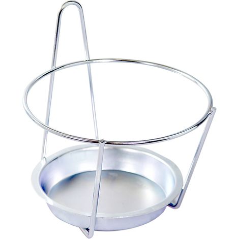 Portavaso singolo, zincato, con sottovaso, Ø 22 cm