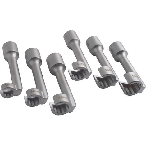 Douilles ouvertes déportées 1/2" 12pans ø12-14-16-17-18-19mm CrV pour extraction injecteurs - OM 0080 - CLAS Equipements (1/2)