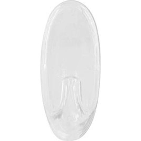 Cleafe - Set 2pz Ganci Appendini Adesivi Parete Casa Cucina Bagno Attaccapanni Ovali 87013 - (1/2)