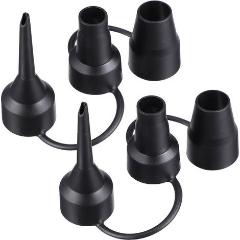 Générique Embouts de Gonflage en Plastique Noirs, Ensemble de 2 Sets 3 Buses Détachables pour Pompe Électrique, Pratiques et Faciles à Transporter pour Matelas Gonflables et Bouées (1/5)