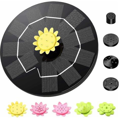 Pompe solaire à 9 effets pour fontaine de bassin, pompe solaire flottante pour jardin, fontaine solaire parfaite (1/4)
