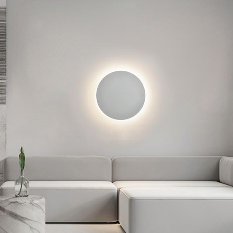 20cm Modern minimalist aisle staircase wall background wall light round led wall lamp touch,white